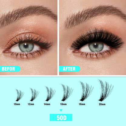 VAVALASH DIY Lash Extension Kit 280 Clusters Individual Lashes Kit 30D 40D 0.07D-10-16mm Lash Clusters, Lash Bond and Seal, Lash Tweezer for DIY Eyelash Extension at Home（Kit-30D+40D-0.07D-10-16MIX）