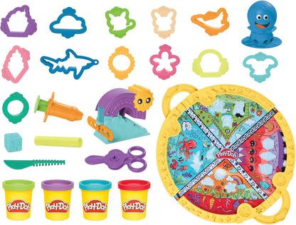 Play-Doh Fold & Go Playmat Starter Set with 19 Accessories, Preschool Toys for 3 Year Old Girls & Boys & Up, Kids Arts & Crafts