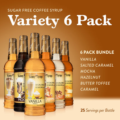 Jordan's Skinny Syrups Sugar Free Coffee Syrup, Vanilla Flavor Drink Mix, Zero Calorie Flavoring for Chai Latte, Protein Shake, Food and More, Gluten Free, Keto Friendly, 25.4 Fl Oz, 2 Pack