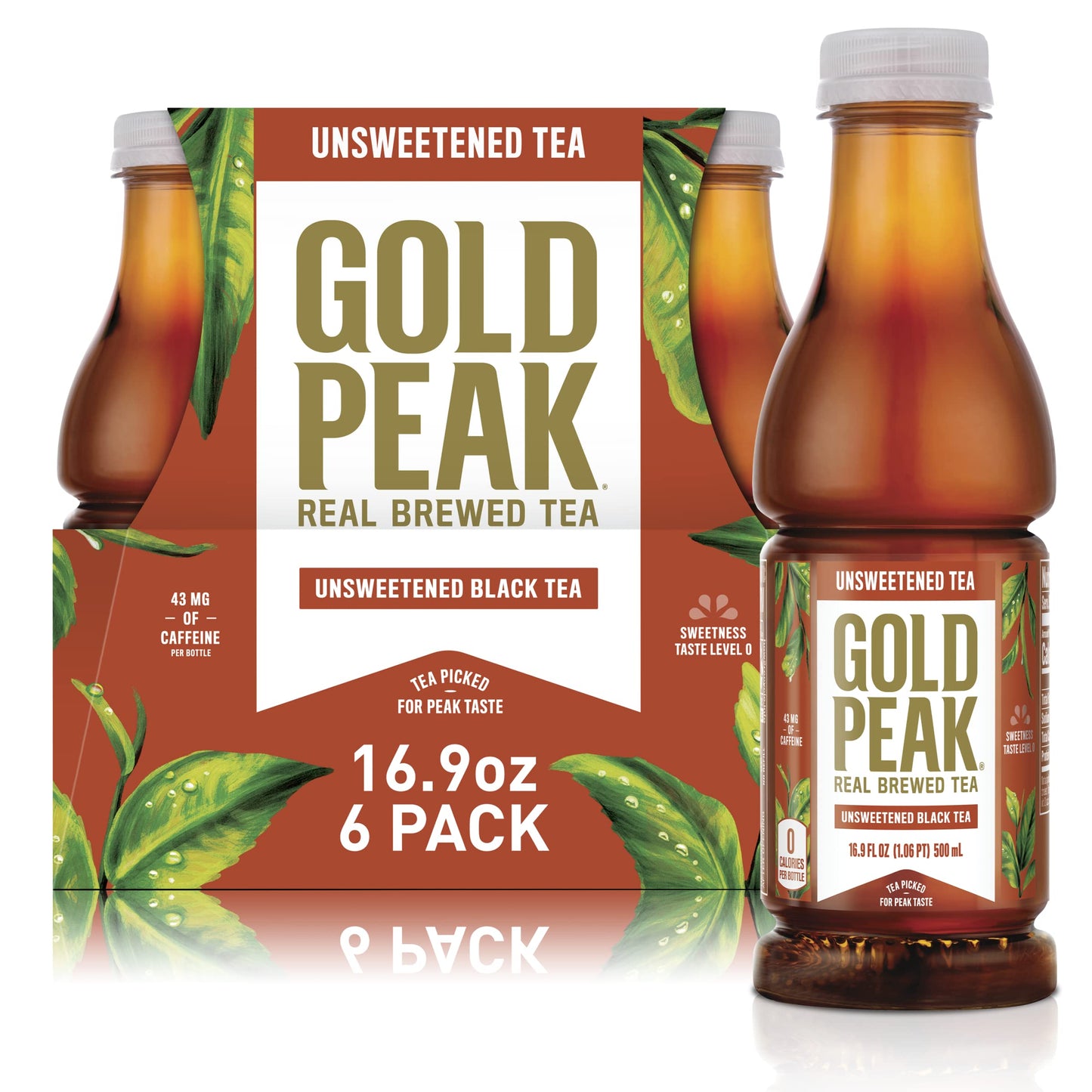 Gold Peak Tea, Sweet Tea, 16.9 fl oz, 6 Pack