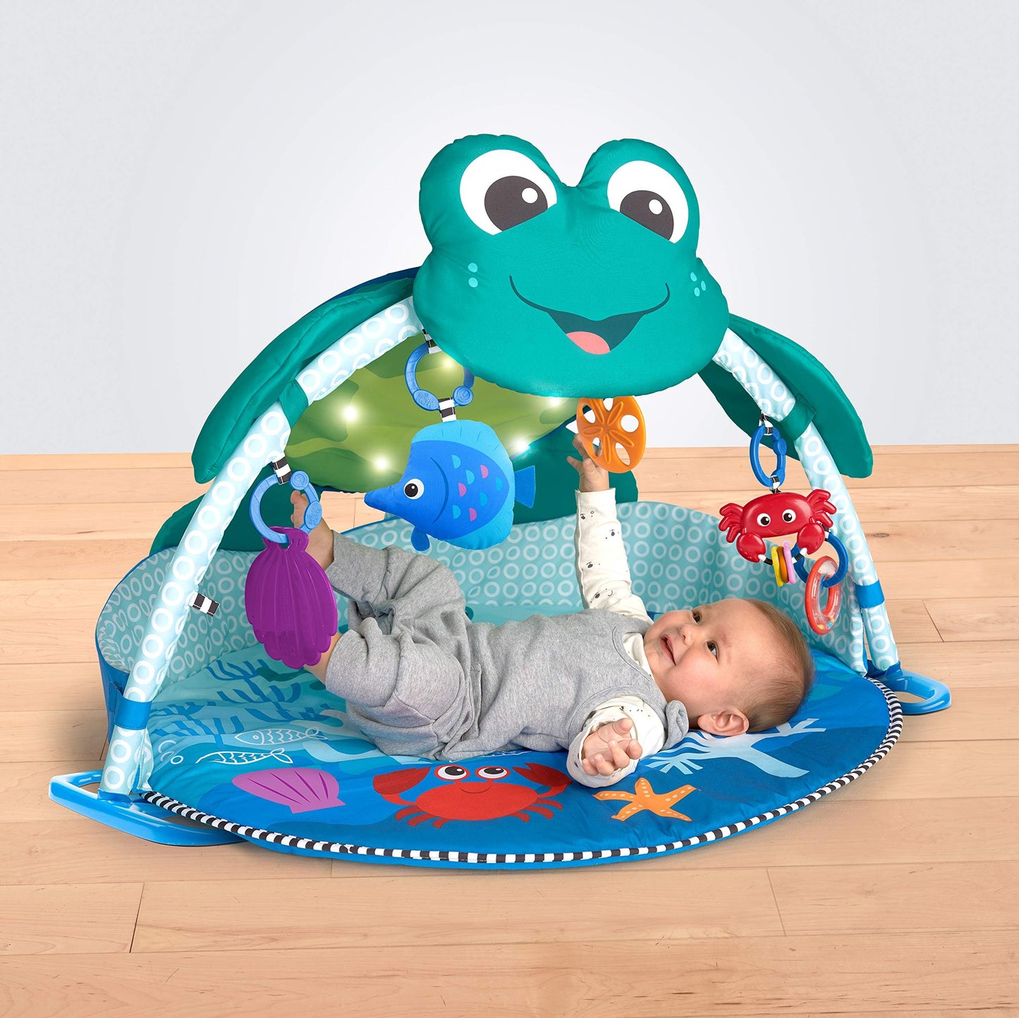 Baby Einstein 4-in-1 Kickin' Tunes Music and Language Play Gym and Piano Tummy Time Activity Mat