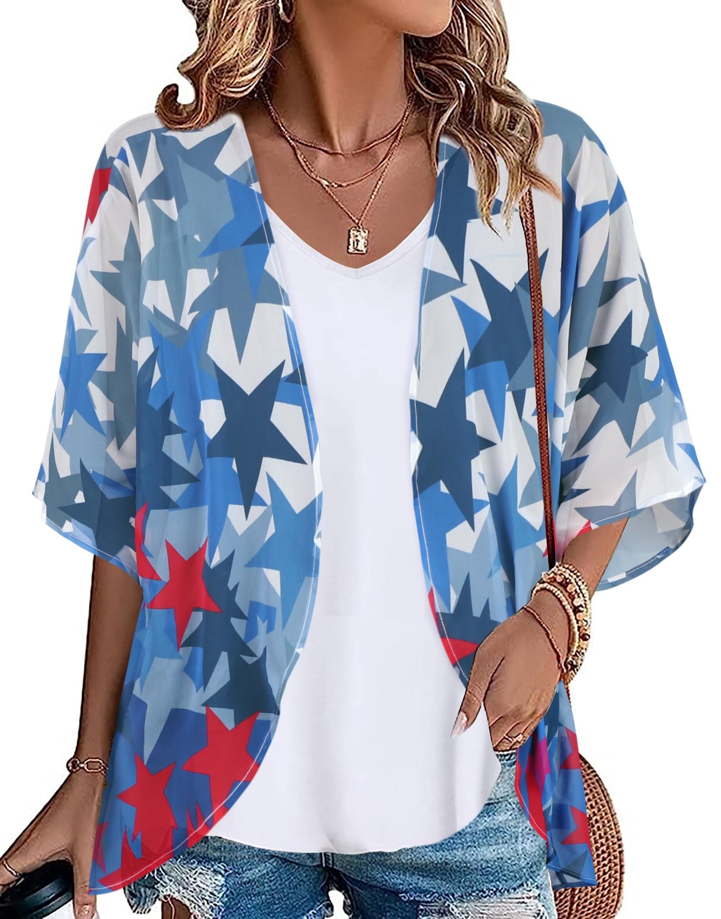 Womens Kimono Beach Cover Up Chiffon Cardigan Floral Tops Loose Capes