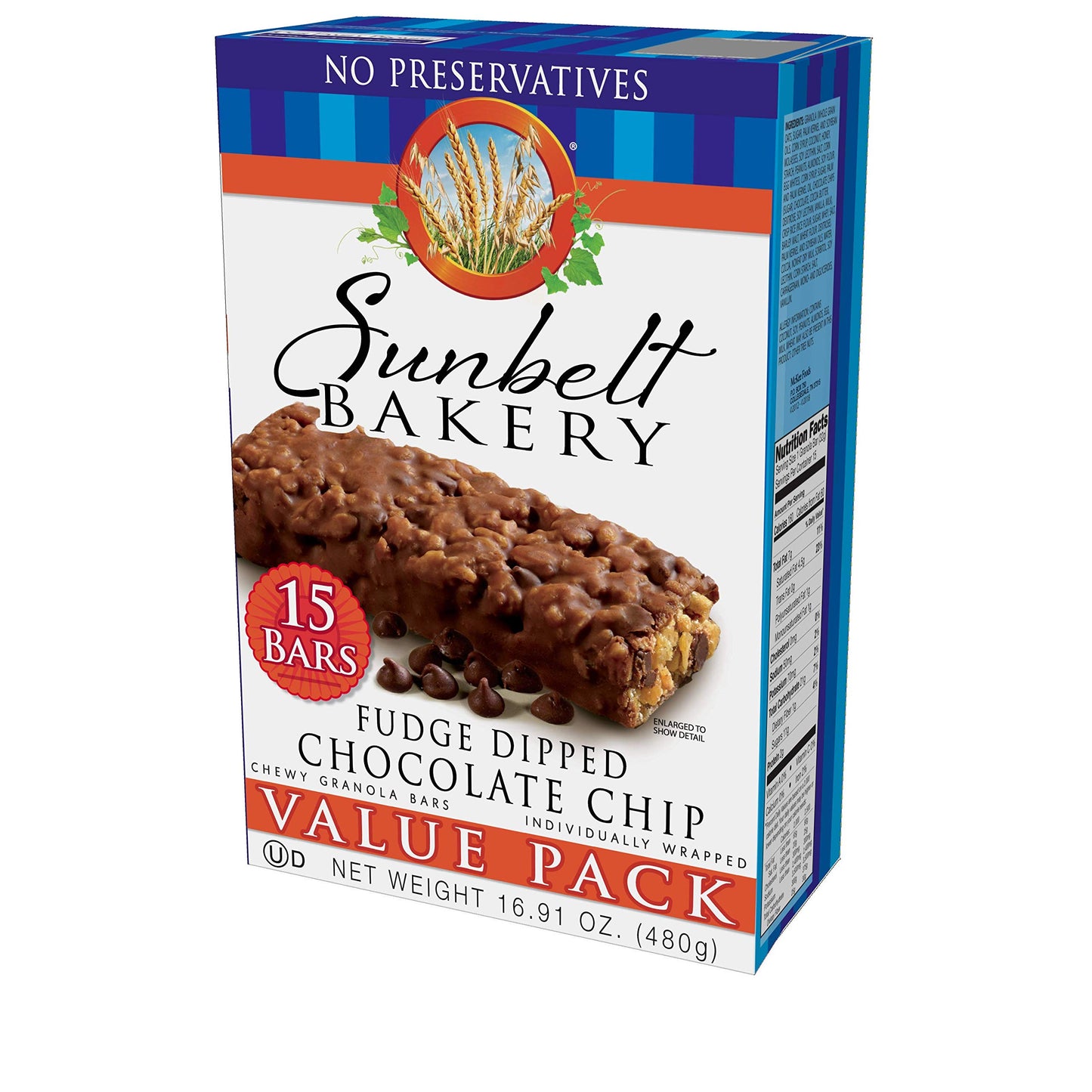 Sunbelt Bakery Oats & Honey Chewy Granola Bars, 15-1.0 OZ Bars (1 Box)