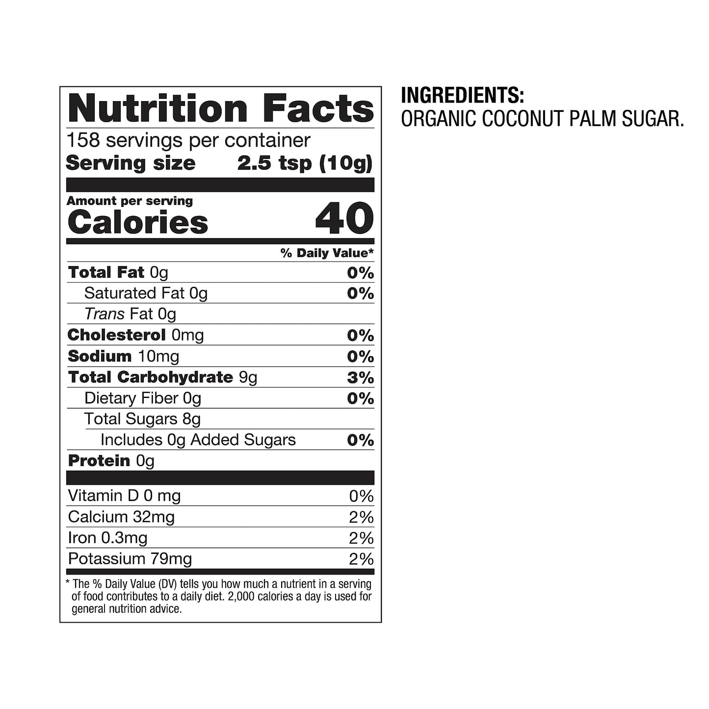 BetterBody Foods Organic Coconut Palm Sugar, Gluten-Free, Non-GMO, Low Glycemic Sugar Substitute, 1.5 lbs,24 Ounce