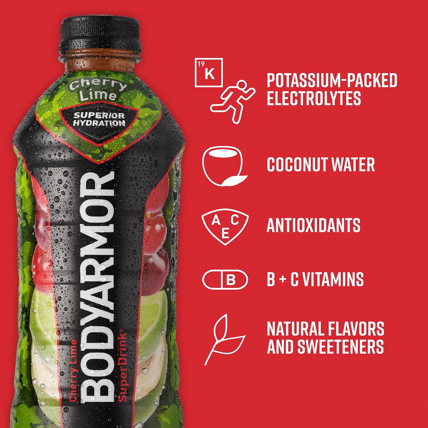 BODYARMOR Sports Drink Sports Beverage, Strawberry Banana, Coconut Water Hydration, Natural Flavors With Vitamins, Potassium-Packed Electrolytes, Perfect For Athletes, 12 Fl Oz (Pack of 8)