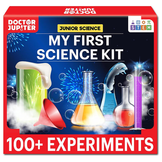 Doctor Jupiter My First Science Kit for Kids Ages 4-5-6-7-8| Birthday Gift Ideas for 4-8-12 Year Old Boys & Girls| Toy Stem Kit with 100+ Experiments| Learning & Educational, Preschool Activities