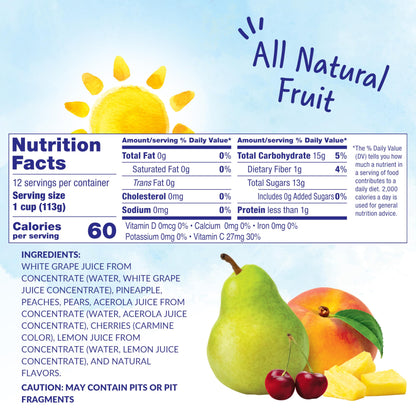 Dole Fruit Bowls No Sugar Added Variety Pack Snacks, Peaches, Mandarin Oranges & Cherry Mixed Fruit, 4oz 12 Cups, Gluten & Dairy Free, Bulk Lunch Snacks for Kids & Adults