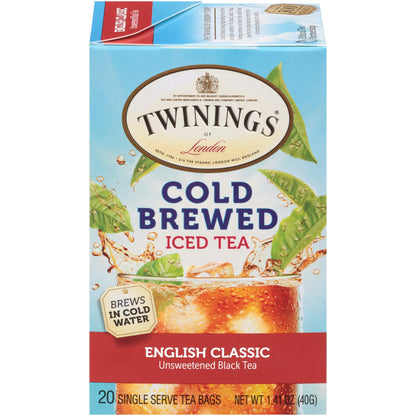 Twinings English Breakfast Black Tea, 100 Individually Wrapped Tea Bags, Smooth, Flavourful, Robust, Caffeinated, Enjoy Hot or Iced