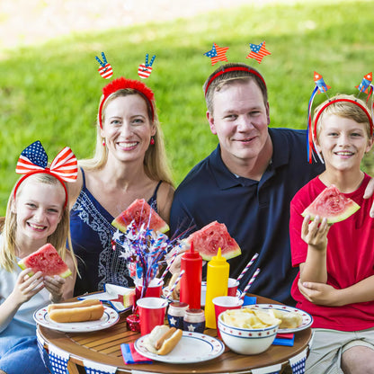 4th of July Headband, Fourth of July Accessories, Felt Patriotic Head Boppers Pack for 4th of July Party Favors