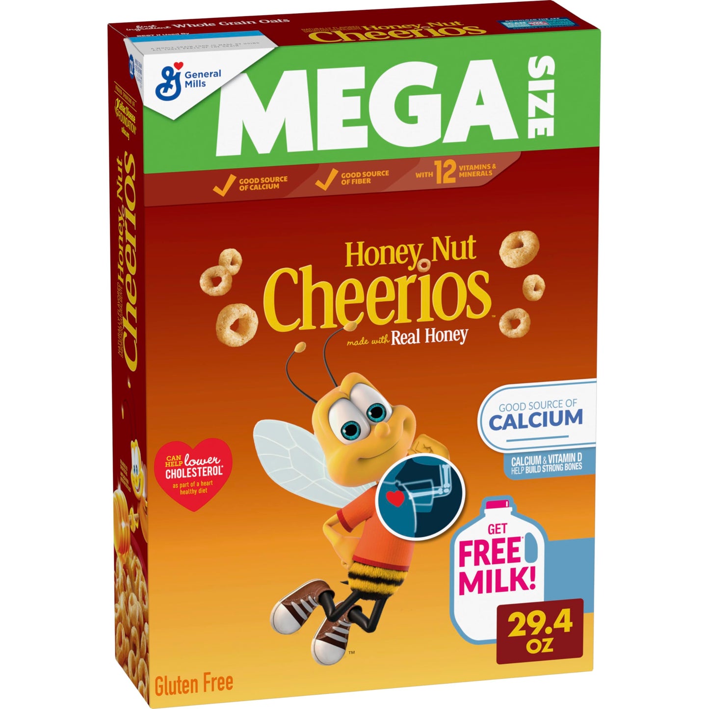 Honey Nut Cheerios Cereal, Limited Edition Happy Heart Shapes, Heart Healthy Cereal With Whole Grain Oats, 10.8 oz