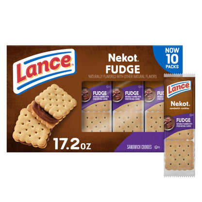 Lance Sandwich Crackers, Captain's Wafer Grilled Cheese, 10 Individual Packs, 6 Sandwiches Each