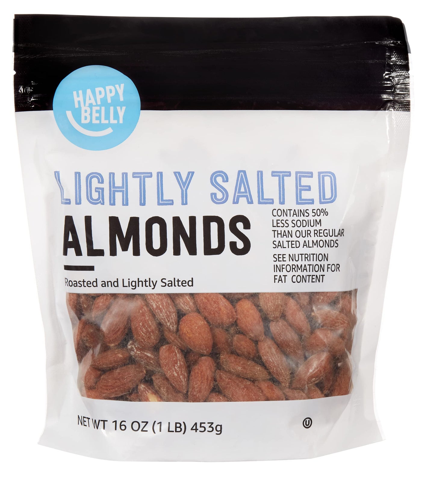 Amazon Brand - Happy Belly Roasted & Lightly Salted Almond, 24 ounce (pack of 1)