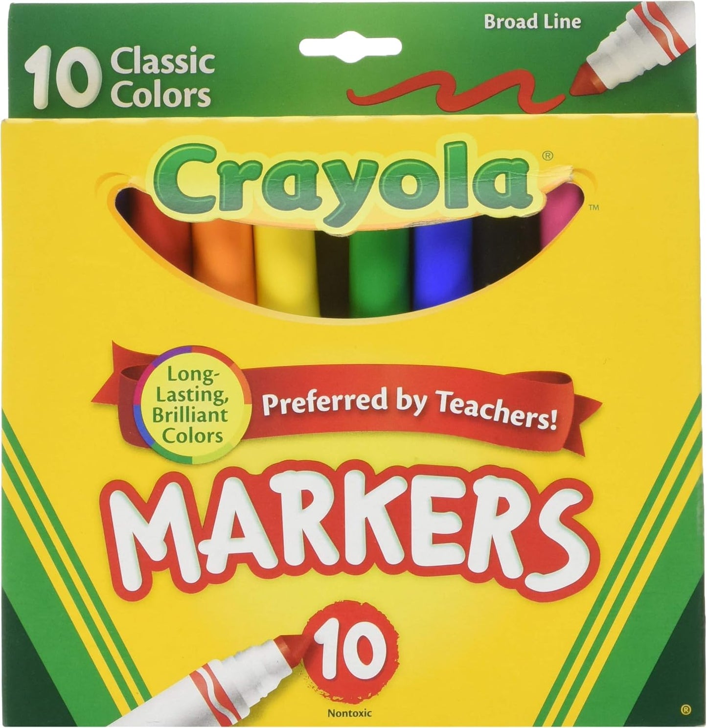 Crayola 58-7722 Classic Color Broad Line Markers 10 Count