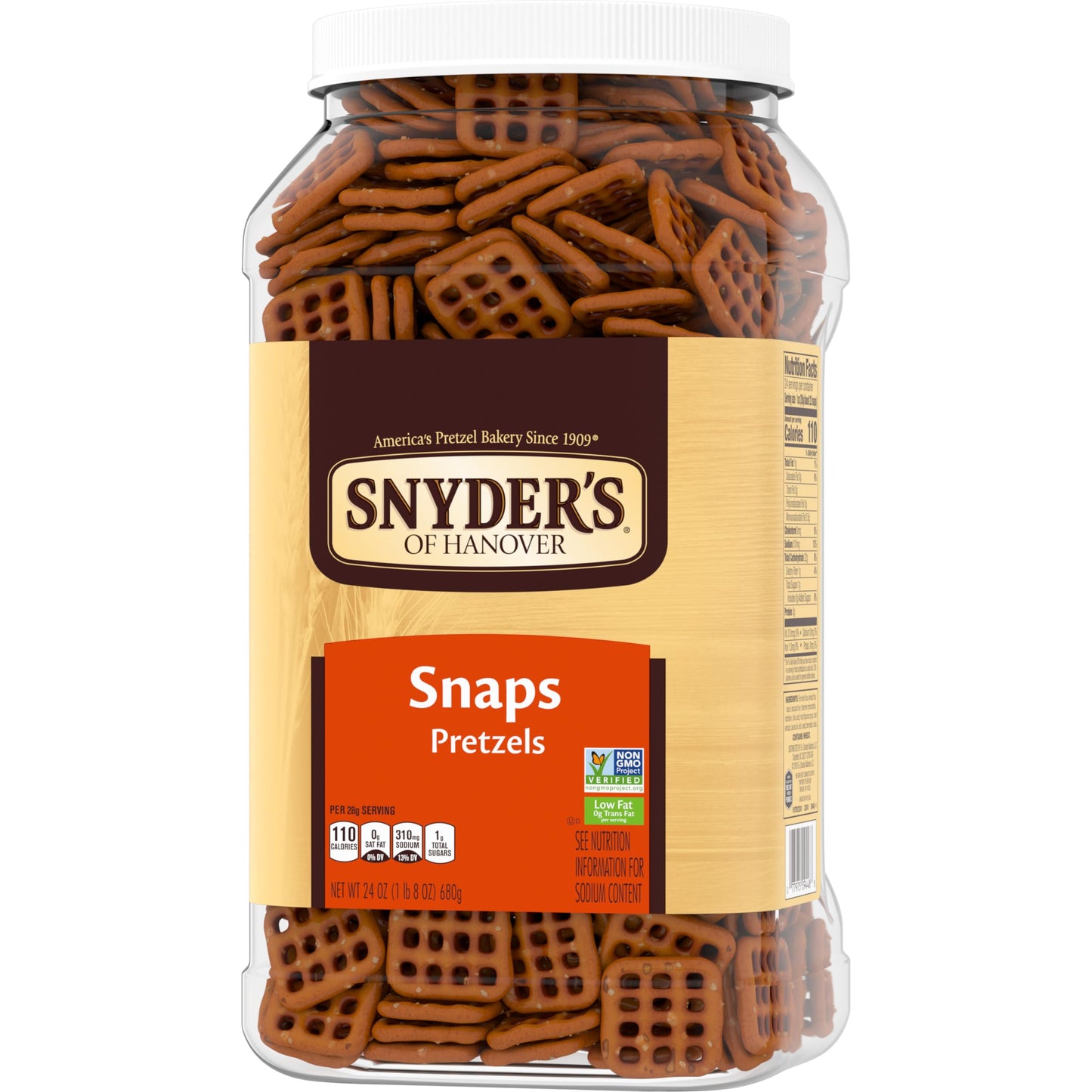 Snyder's of Hanover, Old Fashioned Pretzel Rods, 27 Oz Canister