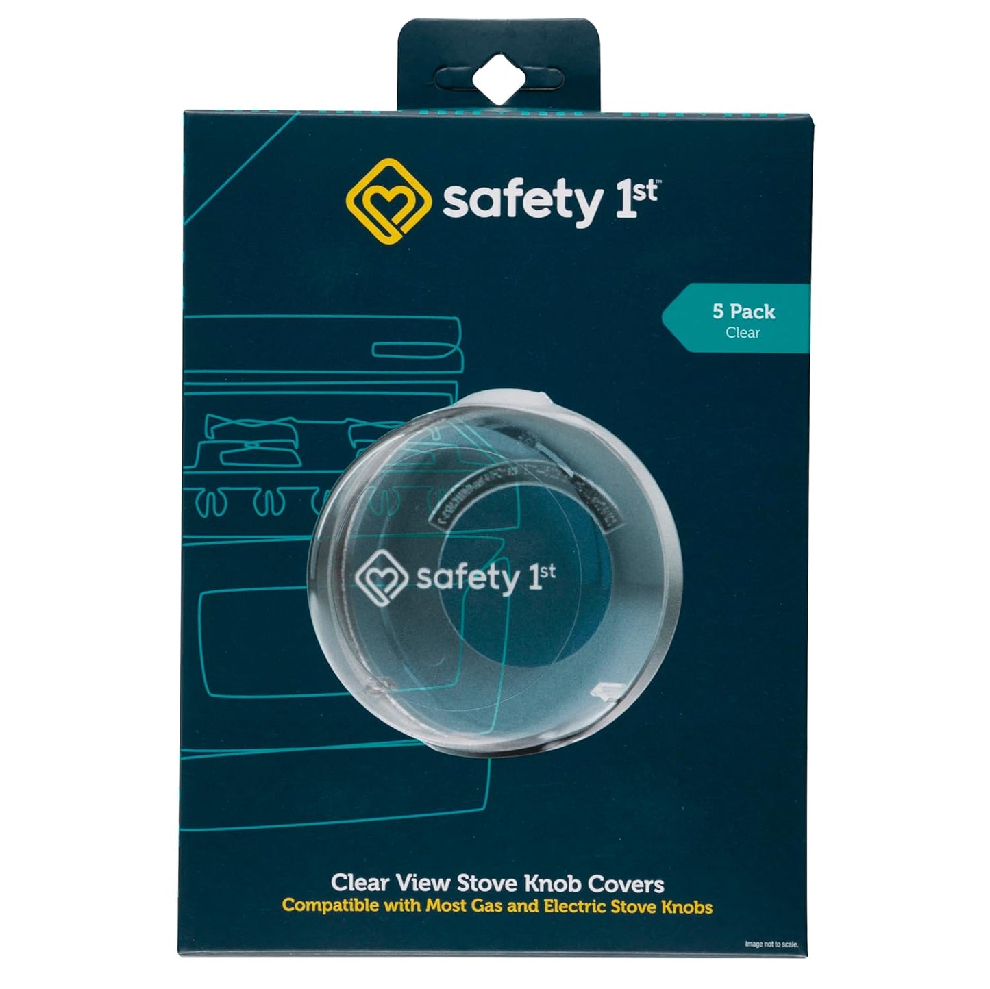 Safety 1st Child Proof Clear View Stove Knob Covers (Set of 5)