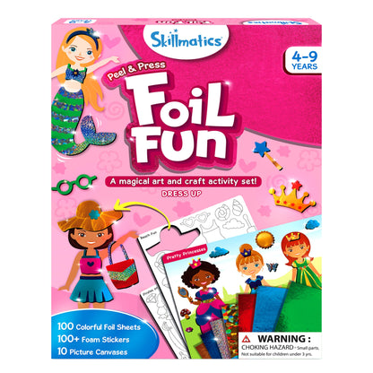 Skillmatics Art & Craft Activity - Foil Fun Unicorns & Princesses, No Mess Art for Kids, Craft Kits & Supplies, DIY Creative Activity, Gifts for Girls & Boys Ages 4, 5, 6, 7, 8, 9, Travel Toys