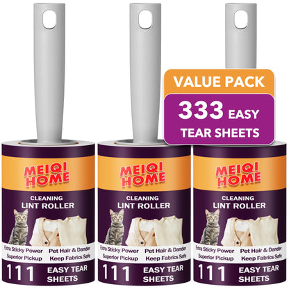 Lint Rollers for Pet Hair Extra Sticky, 555 Sheets Mega Value Set Lint Roller with 5 Upgraded Handles, 5 Rollers Portable Pet Lint Remover for Clothes, Furniture, Carpet, Dog & Cat Hair Removal