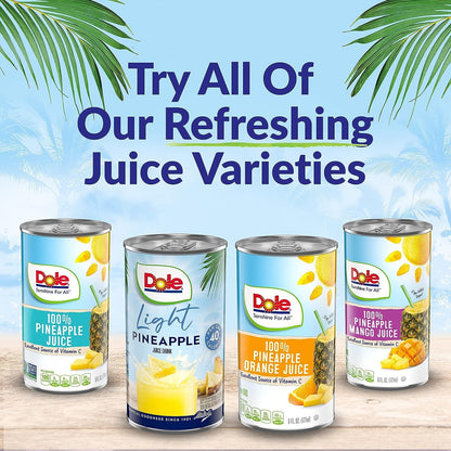 Dole 100% Juice, Pineapple, 46 Ounce Cans (Pack of 6)