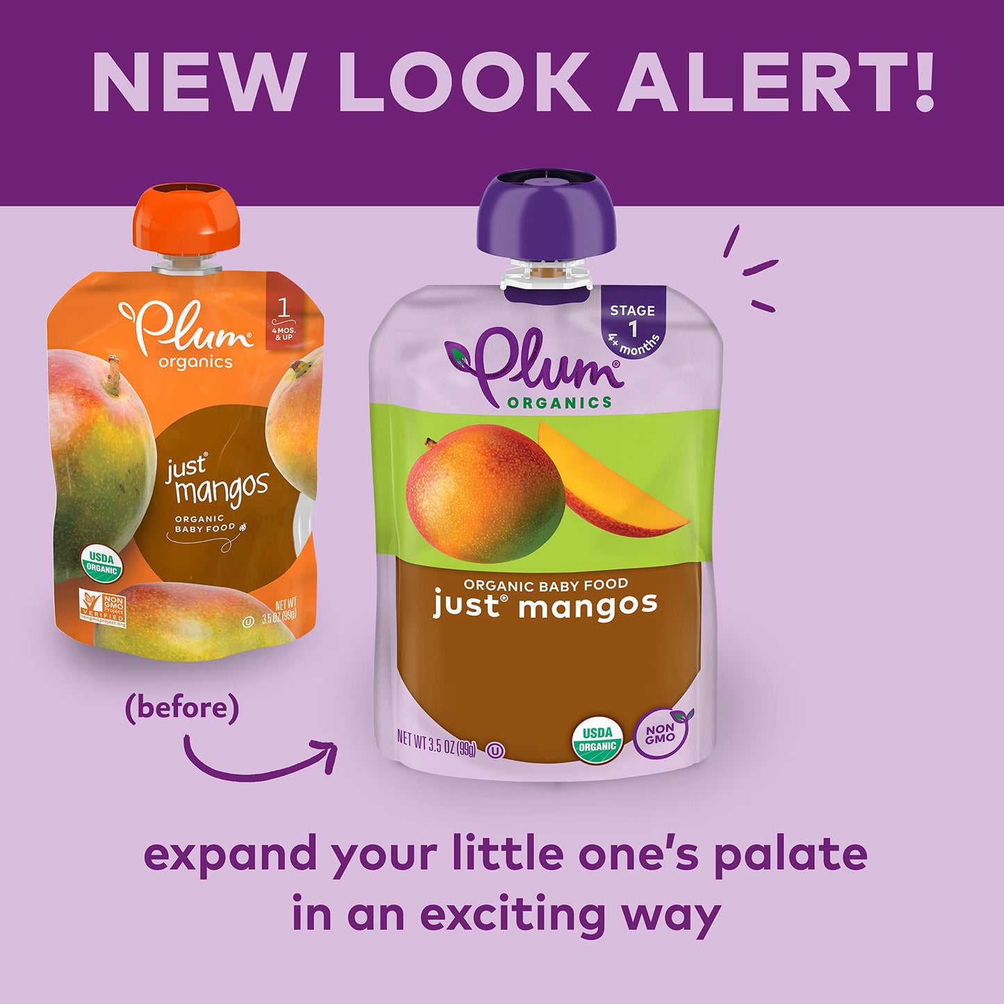 Plum Organics | Stage 1 | Organic Baby Food Meals [4+ Months] | Just Prunes | 3.5 Ounce Pouch (Pack Of 12) Packaging May Vary