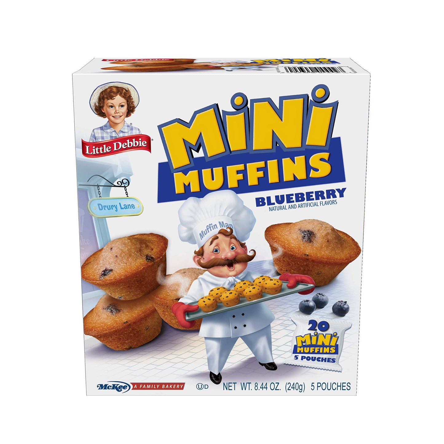 Little Debbie Chocolate Chip Mini Muffins, 5 Pouches, 8.44 OZ Box