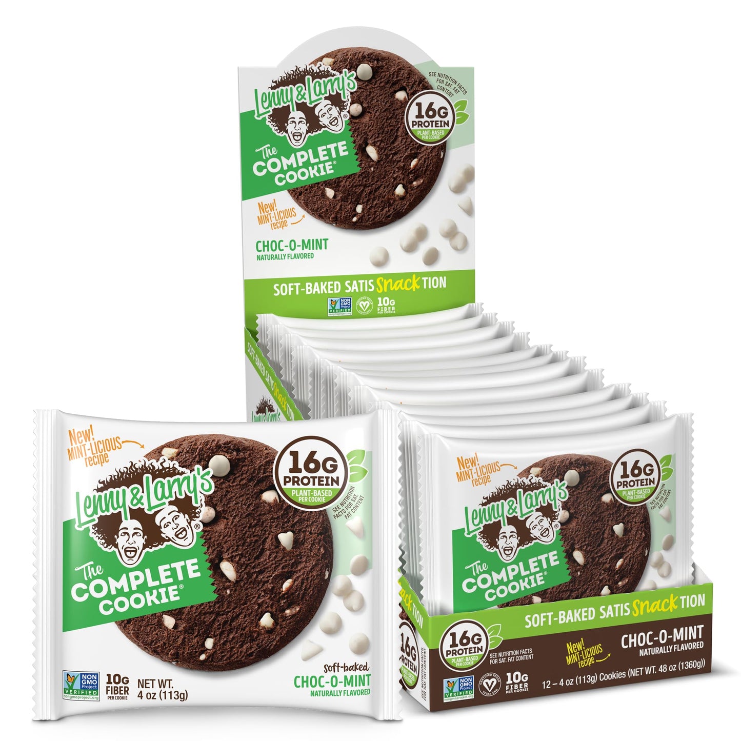 Lenny & Larry's The Complete Cookie, White Chocolate Flavored Macadamia, Soft Baked, 16g Plant Protein, Vegan, Non-GMO, 4 Ounce Cookie (Pack of 12)