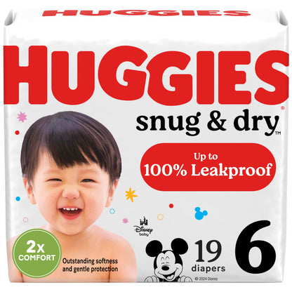 Huggies Size 2 Diapers, Snug & Dry Baby Diapers, Size 2 (12-18 lbs), 100 Count, Packaging May Vary