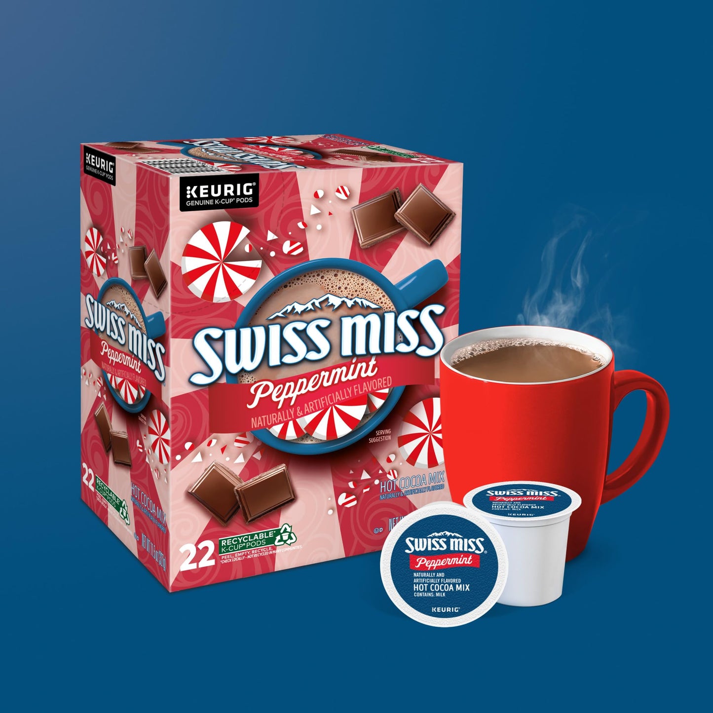 Swiss Miss Milk Chocolate Hot Cocoa, Keurig Single-Serve K-Cup Pods, 44 Count