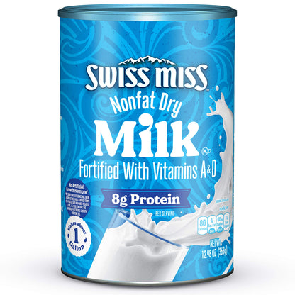 Swiss Miss Nonfat Dry Milk With Vitamins A and D, Makes Over 3 Gallons, 45.43 oz.(Pack of 1)