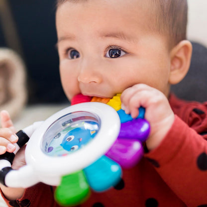 Baby Einstein Outstanding Opus The Octopus Sensory Rattle & Teether Multi-Use Toy, BPA Free & Chillable, 3 Months & up, Multicolored