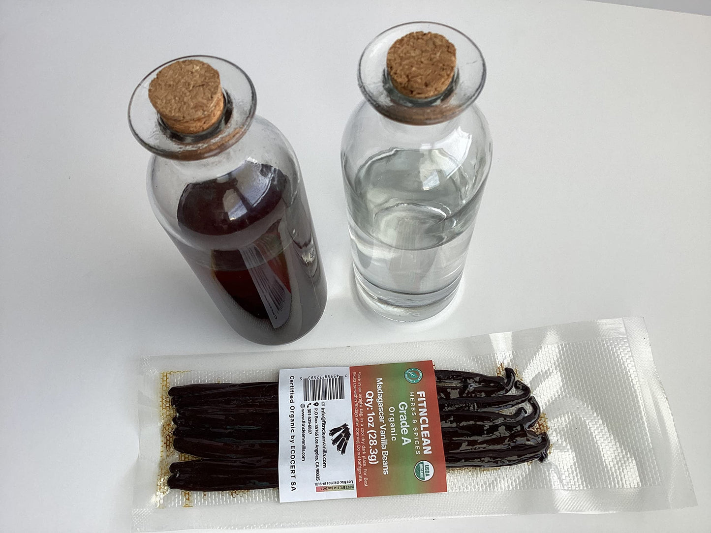 50 Organic Grade A Madagascar Vanilla Beans. Certified USDA Organic for Extract and all things Vanilla by FITNCLEAN VANILLA. ~5" Bulk Fresh Bourbon NON-GMO Pods.