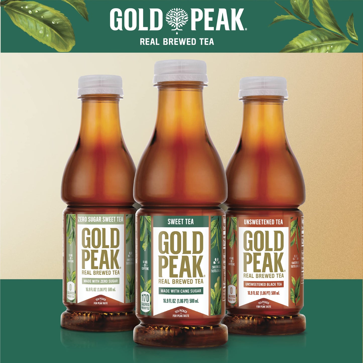 Gold Peak Tea, Sweet Tea, 16.9 fl oz, 6 Pack