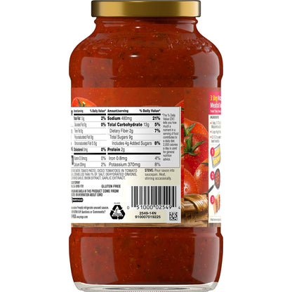 Prego Chunky Tomato with Garlic and Onion Pasta Sauce, 24 Oz Jar