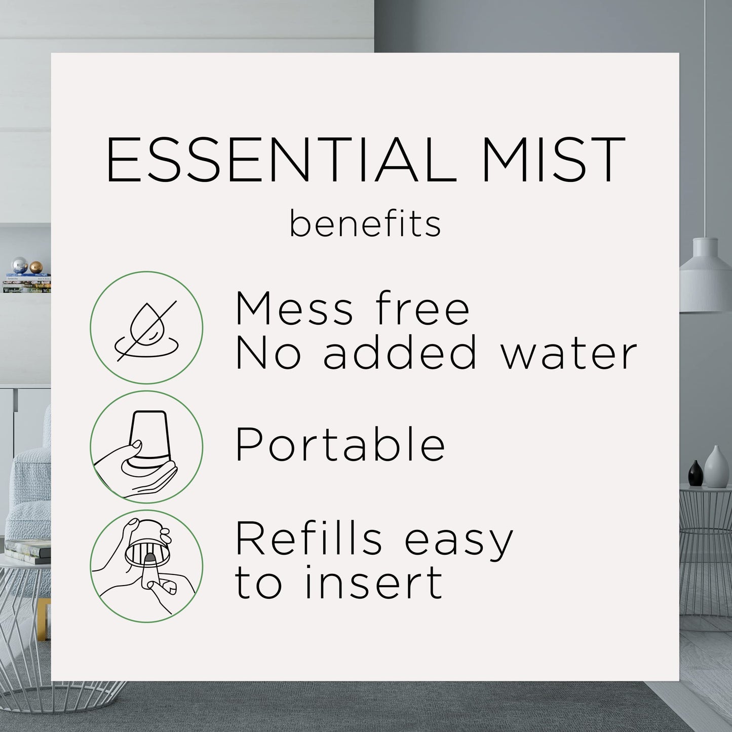 Air Wick Essential Mist Starter Kit, Diffuser + 1 Refill, Lavender and Almond Blossom, Air Freshener, Essential Oils