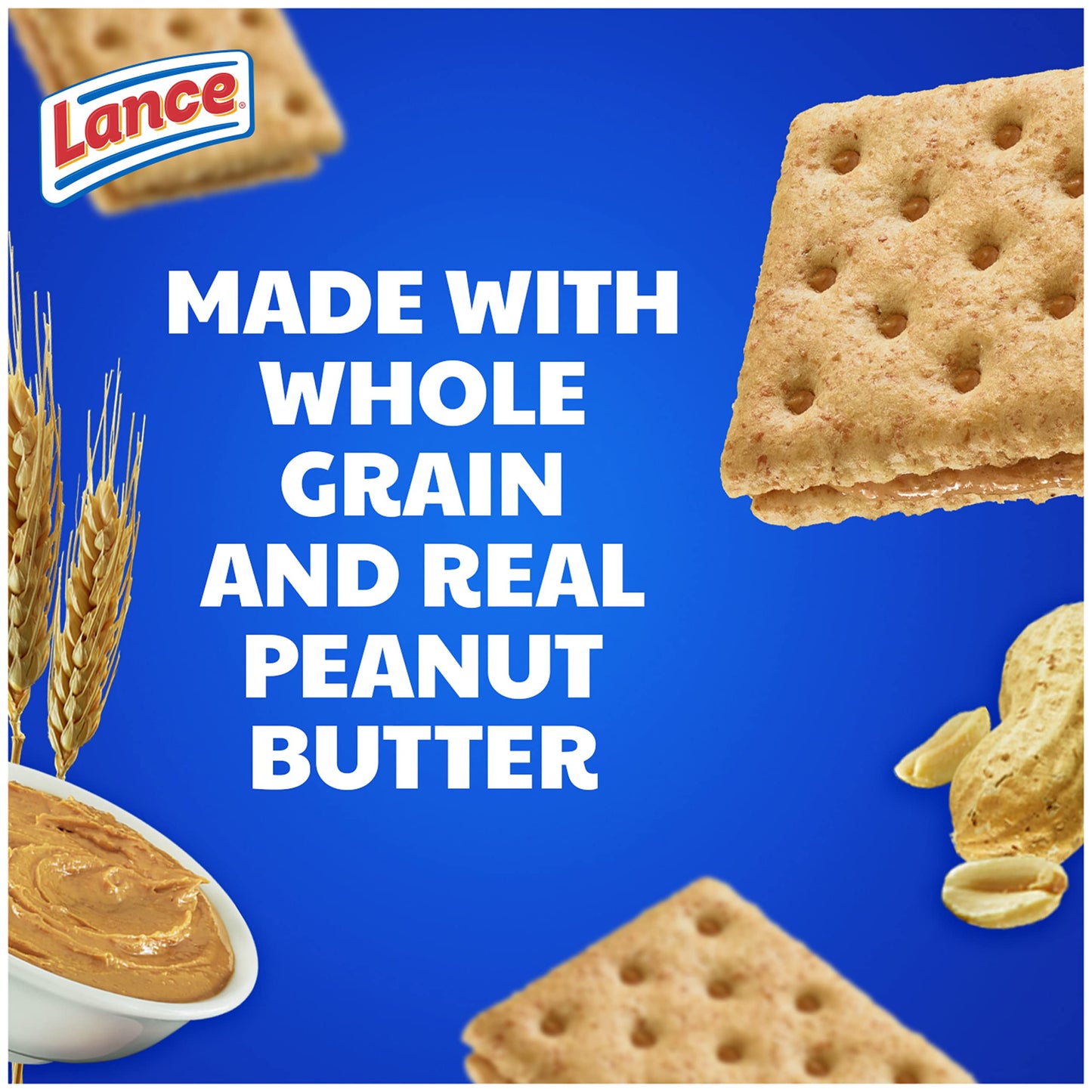 Lance Sandwich Crackers, Captain's Wafer Grilled Cheese, 10 Individual Packs, 6 Sandwiches Each