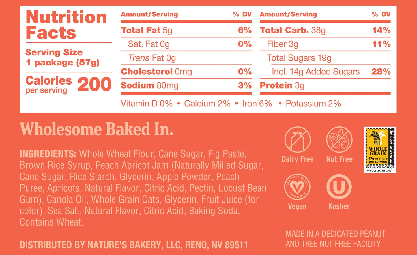 Nature's Bakery Fig Bar, Apple Cinnamon, 2 oz