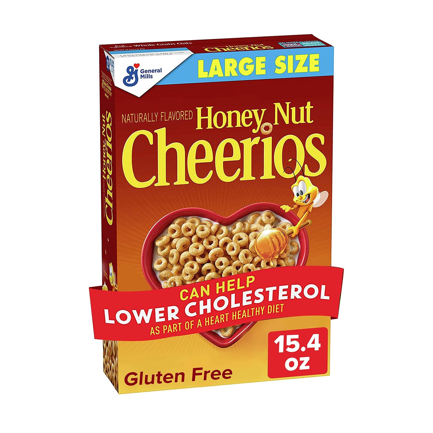 Honey Nut Cheerios Cereal, Limited Edition Happy Heart Shapes, Heart Healthy Cereal With Whole Grain Oats, 10.8 oz