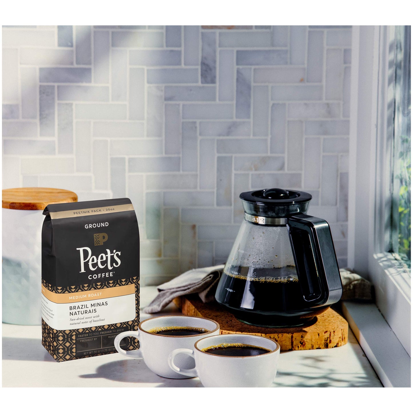 Peet's Coffee Major Dickason's Blend, Dark Roast Ground Coffee, 20 oz