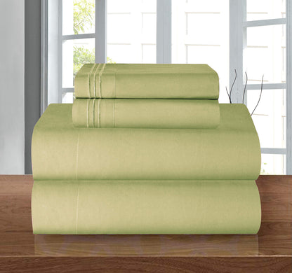 Elegant Comfort Luxury 1500 Premium Hotel Quality Microfiber 4-Piece Sheet Set - Wrinkle Resistant, All Around Elastic Fitted Sheet, Deep Pocket up to 16", Twin/Twin XL, Aqua