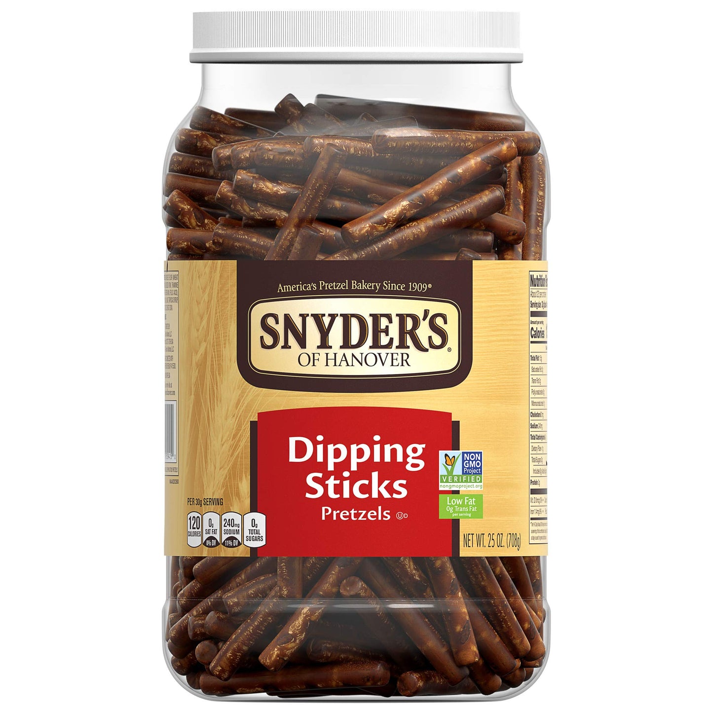 Snyder's of Hanover, Old Fashioned Pretzel Rods, 27 Oz Canister