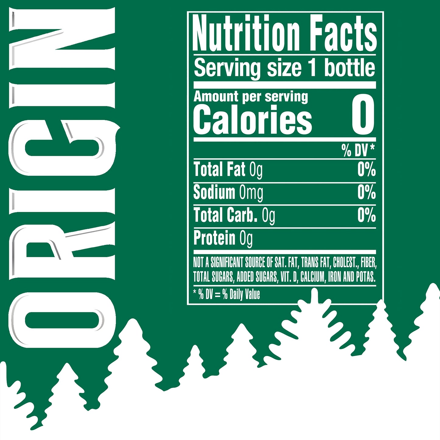 ORIGIN, 100% Natural Spring Water, 900 mL, Recycled Plastic Bottle, 30.4 Fl Oz (Pack of 12)