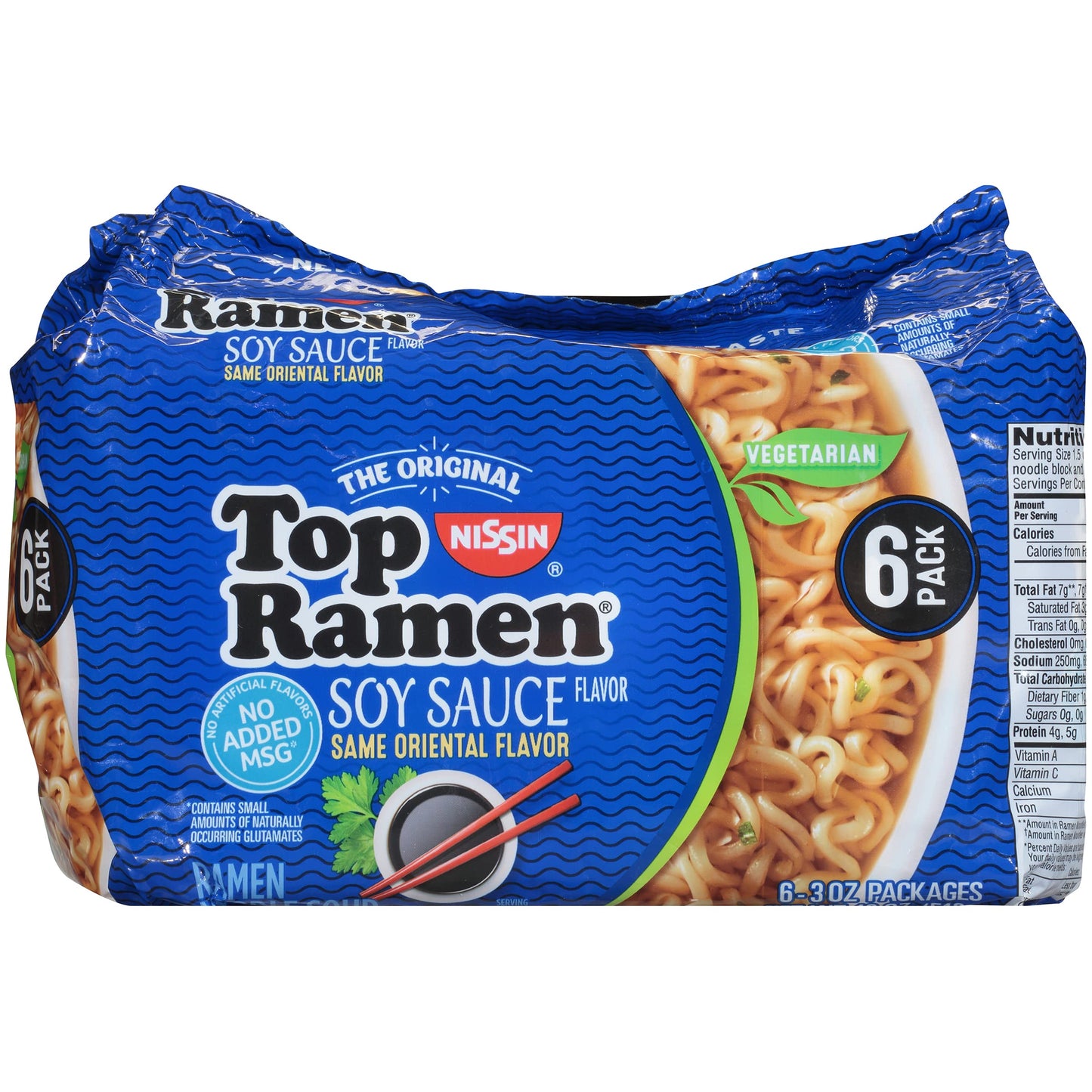 Nissin Top Ramen Noodle Soup, Beef, 3 Ounce (Pack of 24)