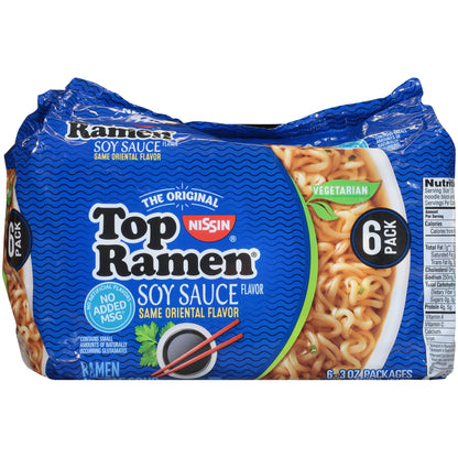 Nissin Top Ramen Noodle Soup, Beef, 3 Ounce (Pack of 24)