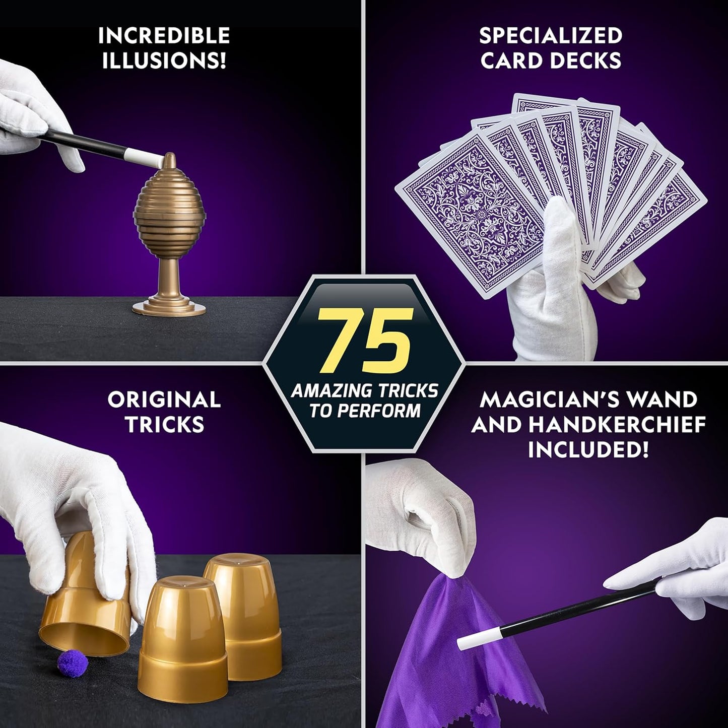 NATIONAL GEOGRAPHIC Mega Magic Set - More Than 75 Magic Tricks for Kids to Perform with Step-by-Step Video Instructions for Each Trick Provided by a Professional Magician (Amazon Exclusive)