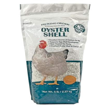 Oyster Shell - Calcium Supplement to Support Laying Hens and Strong Egg Shell Development (5 LB)