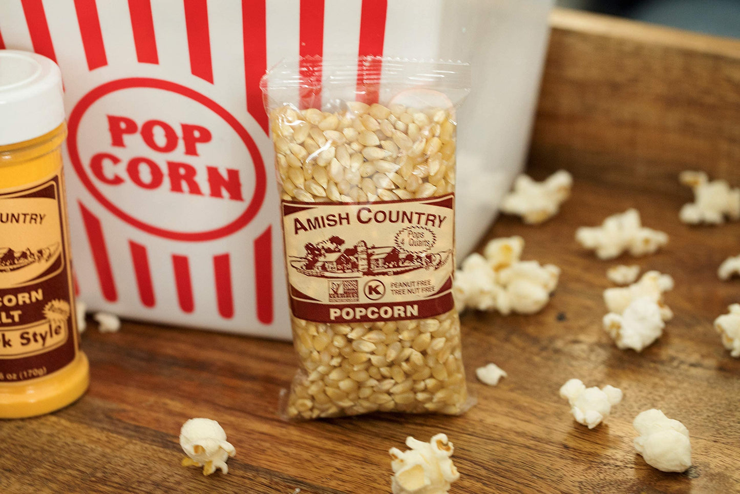 Amish Country Popcorn - Baby White (6 Pound Bag) - Small & Tender Popcorn - Old Fashioned And Delicious with Recipe Guide