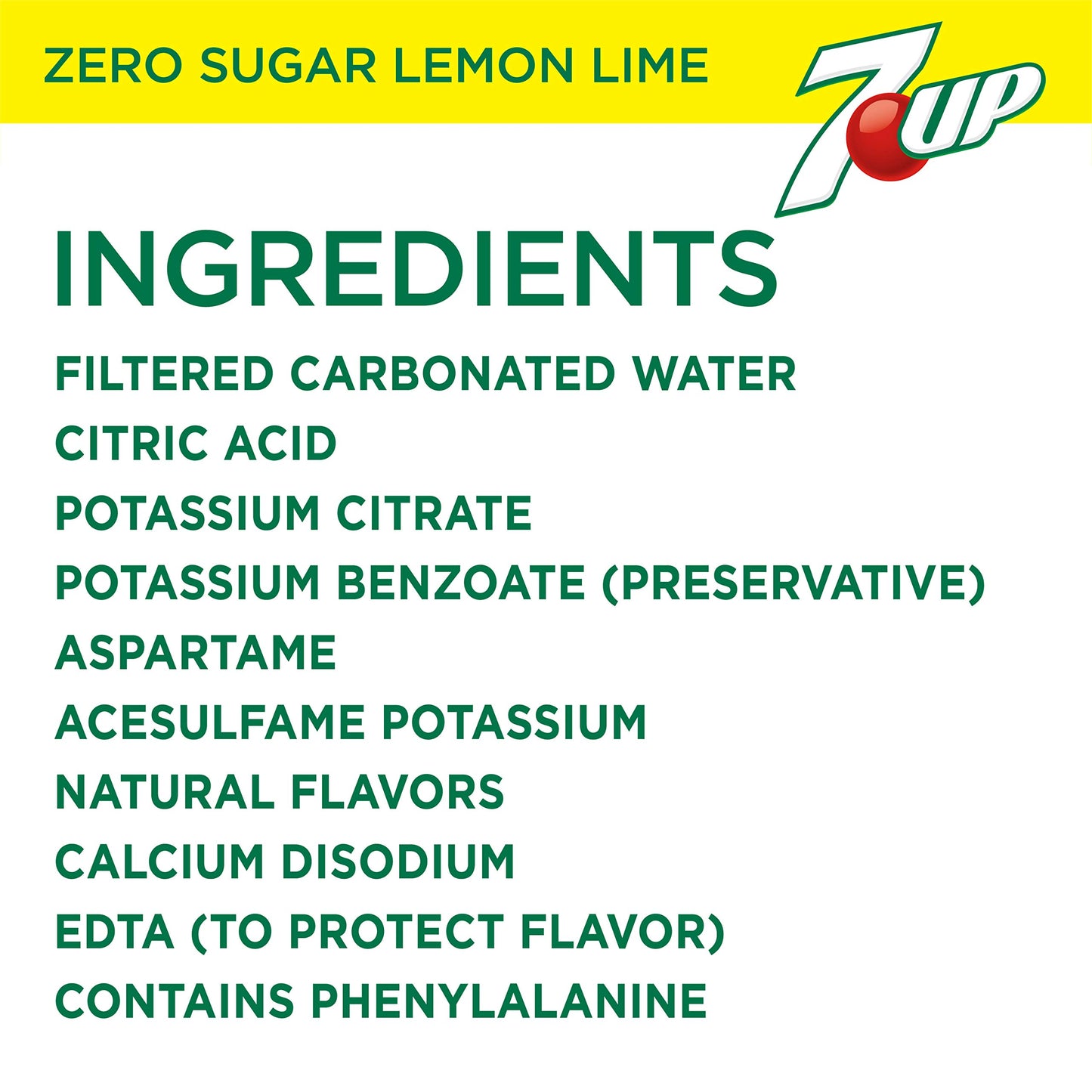 7UP Zero Sugar Lemon Lime Soda, 12 fl oz cans (Pack of 12)