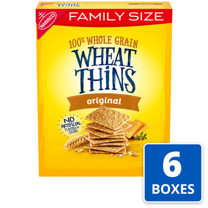 Wheat Thins Original Whole Grain Wheat Crackers, Party Size, 20 oz Box