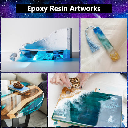 Epoxy Resin 1Gallon - Crystal Clear Epoxy Resin Kit - No Yellowing No Bubble Art Resin Casting Resin for Art Crafts, Jewelry Making, Wood & Resin Molds(1/2 Gallon x 2)