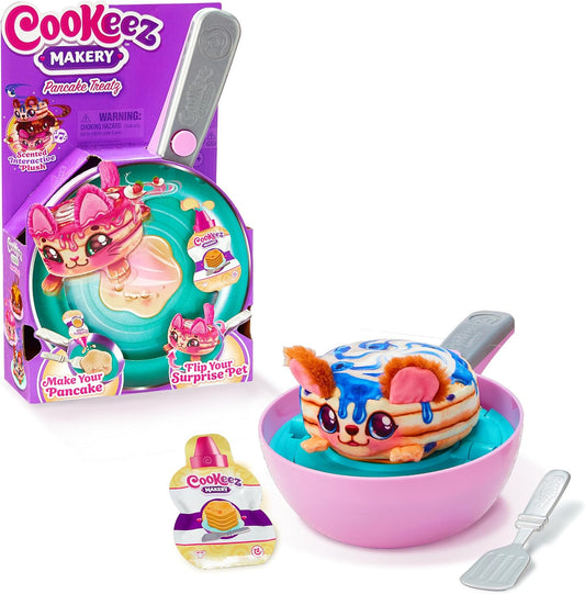 Pancake Treatz. Mix & Flip a plush best friend! Place your pancake Mix on The Pan and Be Amazed When A Scented, Interactive Plush Friend Flips Out! Styles May Vary