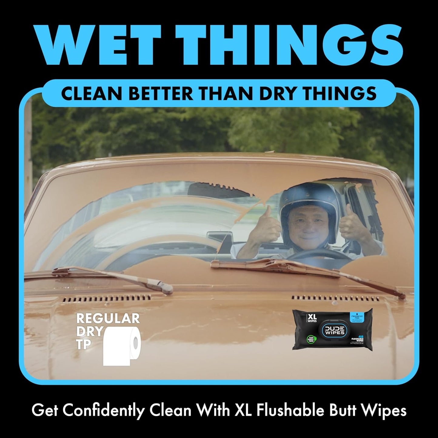 DUDE Wipes - Flushable Wipes - 1 Pack, 48 Wipes - Unscented Extra-Large Adult Wet Wipes - Vitamin-E & Aloe - Septic and Sewer Safe